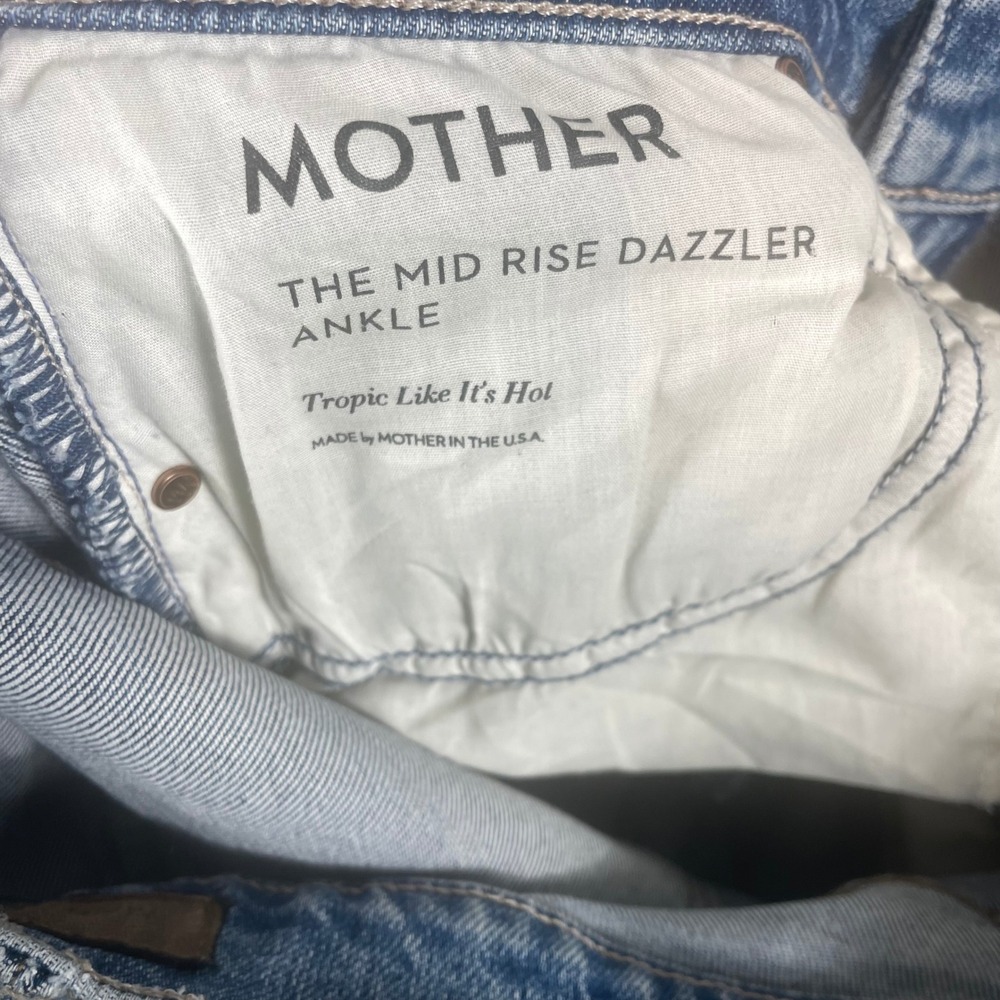 MOTHER Women's Straight Leg Jeans in Light Blue Wash - Picture 4 of 15